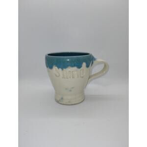 Vintage Handmade Drip Glaze Pottery Coffee Cups Mugs 12 oz - Shine